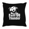 ted fuck you thunder Throw Pillow