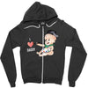 Cute Baby Painter's Dad Love Zipper Hoodie