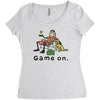 baseball game on short Women's Triblend Scoop T-shirt