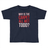 why is the carpet all wet todd.. Toddler T-shirt