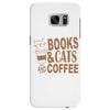 books and cats and coffee Samsung Galaxy S7 Edge