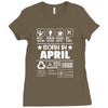 Born In April Ladies Fitted T-Shirt