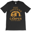 what happens in camper stays in camper vintage style camp funny T-Shirt