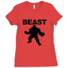 beast muscle guy workout Ladies Fitted T-Shirt