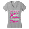 Mamaw Was Created Because Need Real Heroes Women's V-Neck T-Shirt