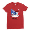 4th of July Ladies Fitted T-Shirt
