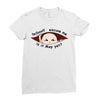 May Peeking Out Asian Baby Boy Ladies Fitted T-Shirt