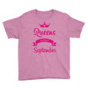 queens are born in september Youth Tee