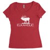 christmas gift elkaholic Women's Triblend Scoop T-shirt