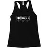 v1 eat sleep code Racerback Tank