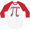 spring pi tshirts  flowery colorful pi day gifts 3/4 Sleeve Shirt