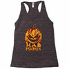 mad halloween pumpkin Racerback Tank