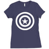 capitan america sticker vinyl decal Ladies Fitted T-Shirt