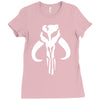 mandalorian symbol star wars tee boba fett bantha skull jedi sith Ladies Fitted T-Shirt