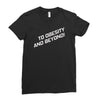to obesity and beyond Ladies Fitted T-Shirt