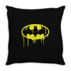 batman dying bleeding logo Throw Pillow