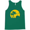beach silhouette birds sand sunset Tank Top