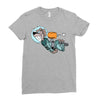astronaut dog Ladies Fitted T-Shirt