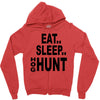 eat sleep hog hunt Zipper Hoodie