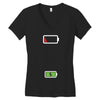 Mommy Dead Battery Women's V-Neck T-Shirt