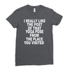 yoga pose post Ladies Fitted T-Shirt
