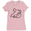 mickey pistol hands gun hip hop mens r&amp;b gangsta banksy grey t shirt s Ladies Fitted T-Shirt