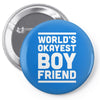 world's okayest boyfriend couple love funny Pin-back button