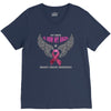 my hero is now my angel breast cancer awareness V-Neck Tee