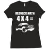 redneck math 4x4 truck Ladies Fitted T-Shirt