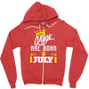 Kings Are Born In July Zipper Hoodie