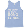 my brain is 80% song lyrics Tank Top