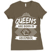 Queens Are Born In December Ladies Fitted T-Shirt