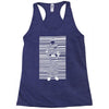 banksy prisoner barcode Racerback Tank