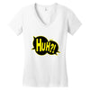huh bang pow boom splat carto Women's V-Neck T-Shirt