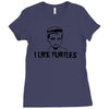 i like turtles t shirt s m l xl 2xl 3xl funny zombie kid humor geeky n Ladies Fitted T-Shirt