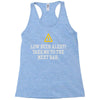 low beer alert Racerback Tank