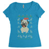 ugly sweater dog Women's Triblend Scoop T-shirt