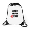 avengers more than a fan Drawstring Bags
