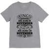 Real Kings Are Born On November 23 V-Neck Tee