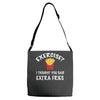 exercise vs extra fries Adjustable Strap Totes