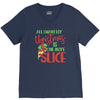 pizza christmas humor V-Neck Tee