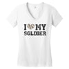 i love my soldier hunter camouflage Women's V-Neck T-Shirt