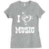 i love music Ladies Fitted T-Shirt