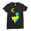 moon cat Ladies Fitted T-Shirt