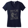 help me stack overflow youre myo nly hope Women's V-Neck T-Shirt