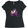 fast food Women's Triblend Scoop T-shirt