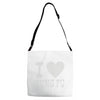 i love kung fu Adjustable Strap Totes