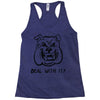 deal with it angry pitbul Racerback Tank