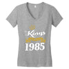 kings are born in 1985 Women's V-Neck T-Shirt