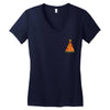 pizza christmas tree pocket Women's V-Neck T-Shirt